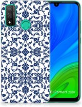 GSM Hoesje Huawei P Smart 2020 Trendy Telefoonhoesjes Flower Blue