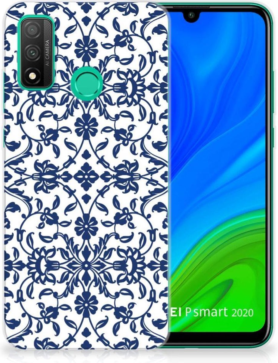 Huawei P Smart 2020 TPU Case Flower Blue