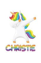 christie: christie 6x9 Journal Notebook Dabbing Unicorn Rainbow