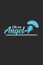 Like an angel: 6x9 Paragliding - dotgrid - dot grid paper - notebook - notes