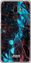 Nokia 7 Plus Hoesje Transparant TPU Case - River Fluid #ffffff