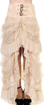 Banned Lange rok -L- Victorian Steampunk Creme