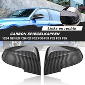 Carbon look Spiegel Spiegelkappen geschikt voor BMW 1 2 3 4 Serie F20 F30 F31 F21 F22 F23 F32 F33 F34 X1 E84 F36 F87 M2