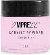 IMPREZZ® acrylpoeder - acrylic powder Cover Pink 25 gr. - Dekkend roze