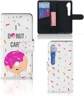 Smartphone Hoesje Xiaomi Mi Note 10 Pro Bookcase met Quotes Donut Cadeautjes voor Meisjes
