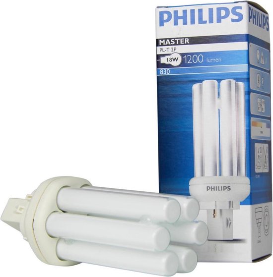 Philips MASTER PL-T 2 Pin lampe écologique 18 W GX24d-2 Blanc froid
