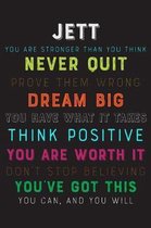 Jett You Are Stronger Than You Think Never Quit Prove Them Wrong Dream Big You Have What It Takes Think Positive You Are Worth It Dont Stop Believing