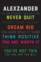 Alexzander You Are Stronger Than You Think Never Quit Prove Them Wrong Dream Big You Have What It Takes Think Positive You Are Worth It Dont Stop Beli