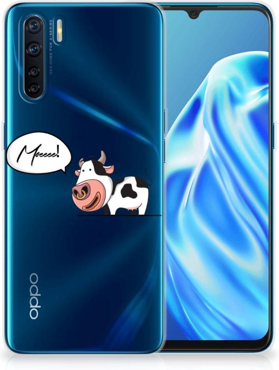 OPPO A91 Telefoonhoesje met Naam Cheeky Cow