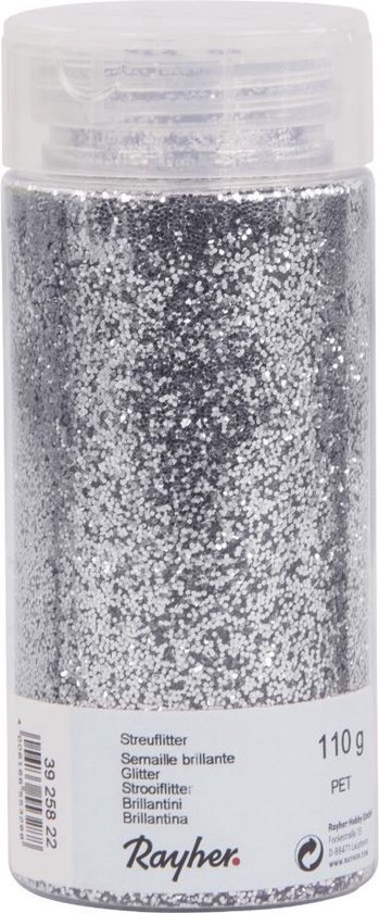 Pelagisch scheiden Leerling Strooi glitters zilver - potje van 110 gram - hobby materialen artikelen. |  bol.com