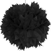 Folat Hangdecoratie Pompon 30 Cm Papier Zwart