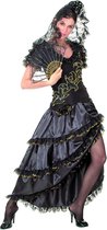 "Flamenco danseres dames zwart en goud - Verkleedkleding - Medium"