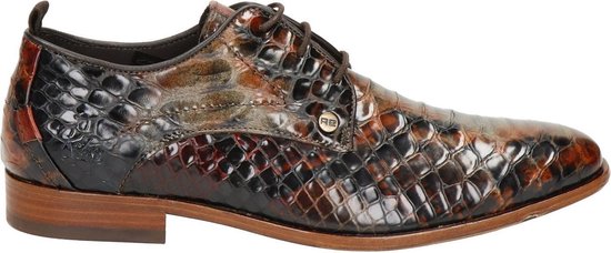 Rehab Greg Snake heren veterschoen - Bruin multi - Maat 44 | bol.com