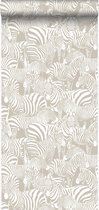 Origin behang zebra's grijs - 346837 - 53 cm x 10,05 m