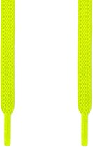 1 paar neon sportveters - platgeweven - 120 cm  - voor sneakers en gymschoenen - 2 veters - fel geel