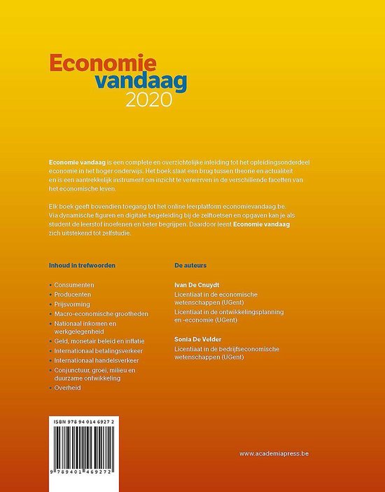 Samenvatting Economie vandaag 2020, ISBN: 9789401469272  economische actualiteit