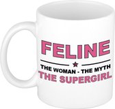 Feline The woman, The myth the supergirl cadeau koffie mok / thee beker 300 ml