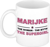 Marijke The woman, The myth the supergirl cadeau koffie mok / thee beker 300 ml