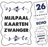 Mijlpaalkaarten Zwangerschap donkerblauw