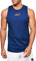 Under Armour SC30 Basketball Tank 1351324-449, Mannen, Blauw, T-shirt maat: S