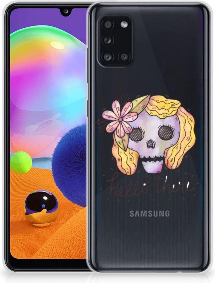 TPU Hoesje voor Silicone Back Case Samsung Galaxy A31 Boho Skull