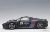 AutoArt 1/18 Porsche 918 Spyder Weissach Package - 2013 - Black/ Martini Livery