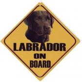 Autobordje Labrador Bruin