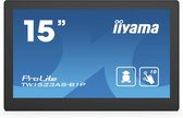 iiyama ProLite TW1523AS-B1P touch screen-monitor 39,6 cm (15.6") 1920 x 1080 Pixels Multi-touch Multi-gebruiker Zwart