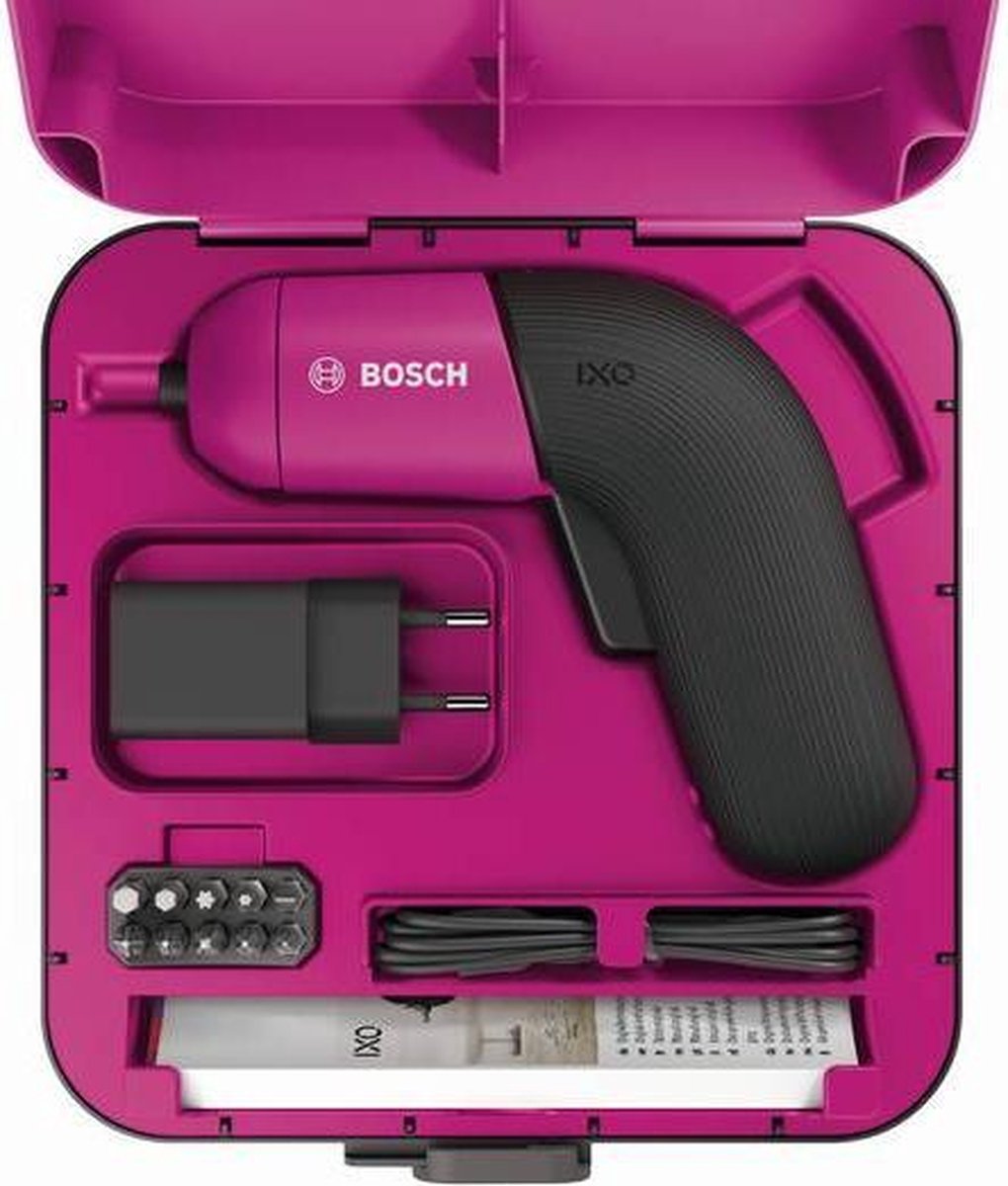 Bosch IXO 6 Pink Accu Schroefmachine - 3,6V Li-Ion - Incl. 10 bits | bol.com