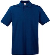 3-Pack Maat XL - Donkerblauwe/navy poloshirts premium van katoen voor heren - katoen - 180 grams - polo t-shirts