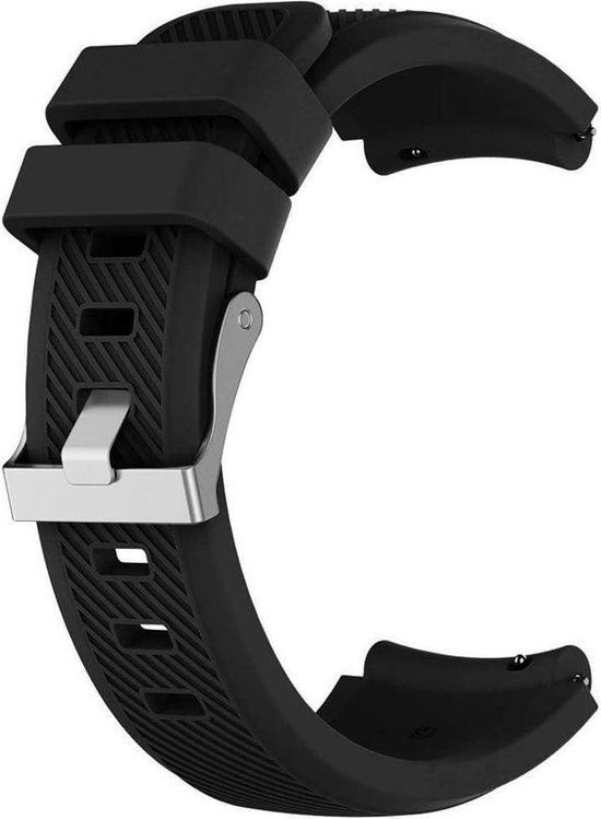 Siliconen Smartwatch bandje - Geschikt voor  Huawei Watch GT siliconen bandje  - zwart - 46mm - Horlogeband / Polsband / Armband - Merkloos
