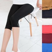 Bixtra Capri Legging Dames Legging Driekwart Fashion Legging Bordeaux Rood Maat L/XL