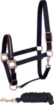 Harry's Horse Halsterset Rosegold NXT - maat Shetland - navy/rosegold