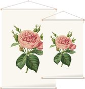 Roos Aquarel (Rose) - Foto op Textielposter - 90 x 135 cm