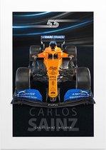 Carlos Sainz (McLaren F1 2020) - Foto op Forex - 60 x 80 cm