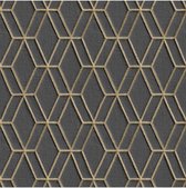 Wallstitch hexagonal black DE120066