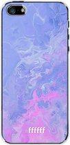 iPhone SE (2016) Hoesje Transparant TPU Case - Purple and Pink Water #ffffff