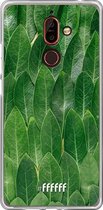 Nokia 7 Plus Hoesje Transparant TPU Case - Green Scales #ffffff