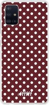 Samsung Galaxy A51 Hoesje Transparant TPU Case - Burgundy Dots #ffffff