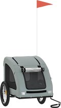 vidaXL - Remorque de vélo pour chien - oxford - tissu - et - fer - gris