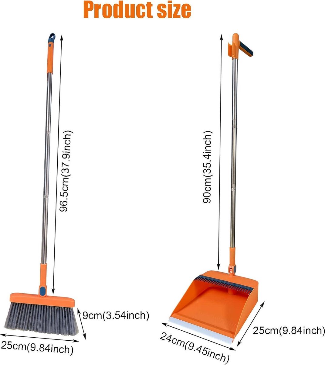 Rubber Pull Bezem & Stofpan Combo Set met Unieke Hoek Clearing Vinnen Voor Het