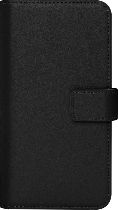 Echt leren portemonnee hoesje Samsung Galaxy A54 5G zwart met magneetsluiting, pasjesvak, cashvak, schokbestendig