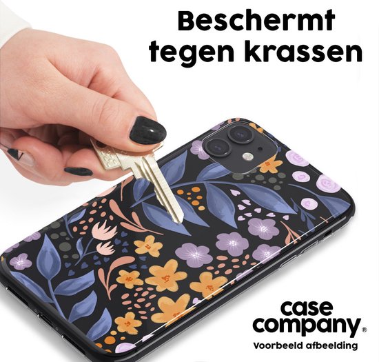 Case Company® - Hoesje geschikt voor Samsung Galaxy Z Fold5 hoesje - Flowers with blue leaves - Soft Cover Telefoonhoesje - Bescherming aan alle Kanten en Schermrand