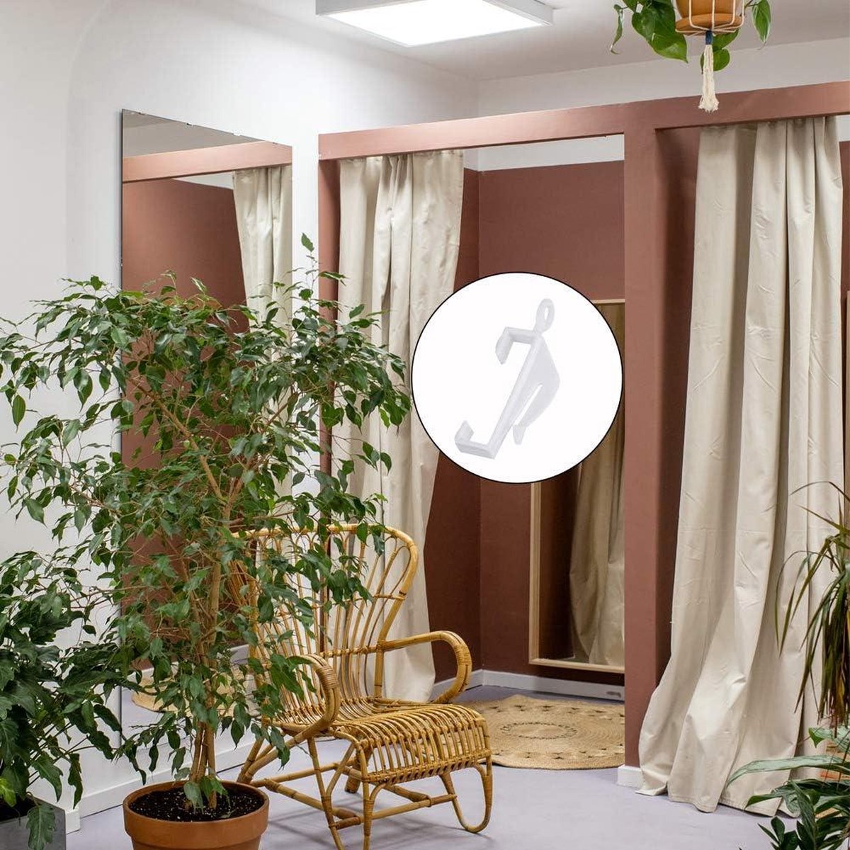 Housoutil Gordijnrail Rollers - 100 Stuks, Kunststof Met Roestvrij Staal, Witte Wieltjes, Voor Gordijnrails