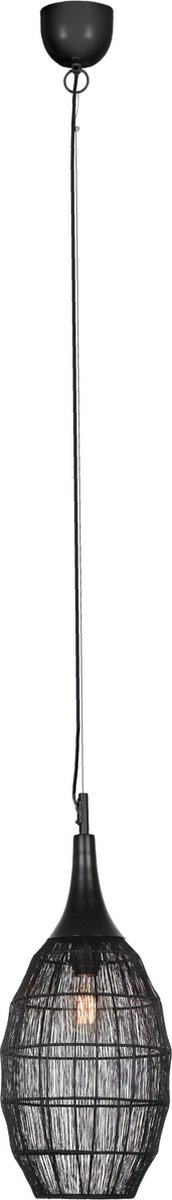 TRIO SORAYA - Hanglamp - Zwart mat - excl. 1x E27 4 W - Plafondbevestiging - In hoogte verstelbaar