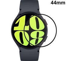 By Qubix - Screen protector Tempered Glass - Full cover - Geschikt voor de Samsung Galaxy Watch 7 - 44mm