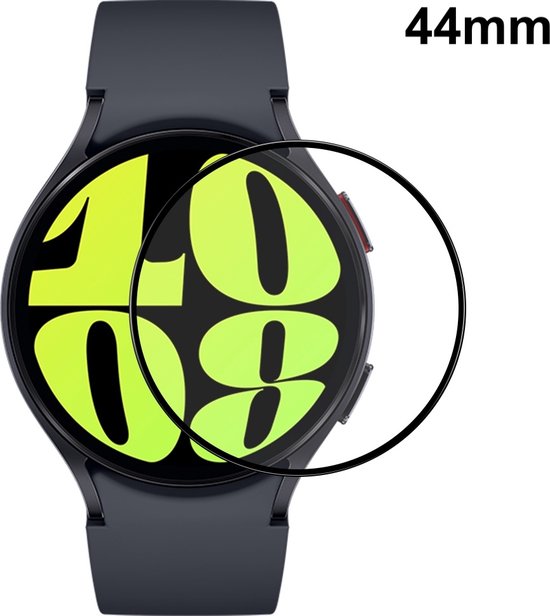 By Qubix - Screen protector Tempered Glass - Full cover - Geschikt voor de Samsung Galaxy Watch 7 - 44mm