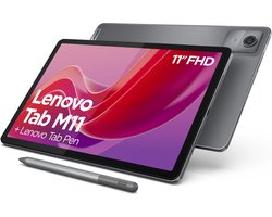 Lenovo Tab M11 – 4GB RAM – 128GB opslag – Inclusief Tab Pen – WiFi – Grijs
