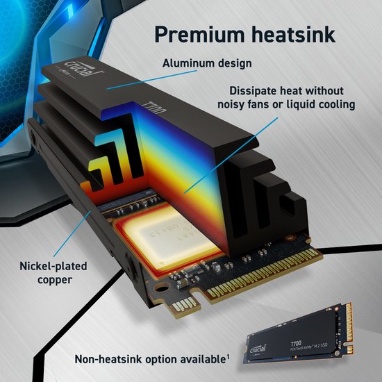 Crucial T700 M.2 2 TB PCI Express 5.0 NVMe van Crucial — afbeelding 2