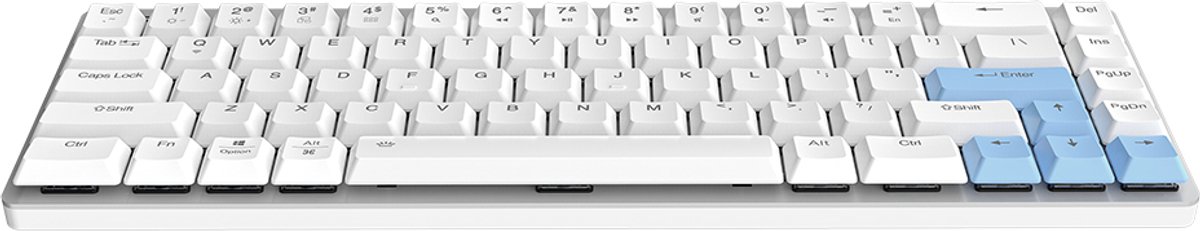 DAREU EK868 White 65% Red Low-Profile Switch Bluetooth Engels Mechanisch Gaming Toetsenbord thumbnail 4